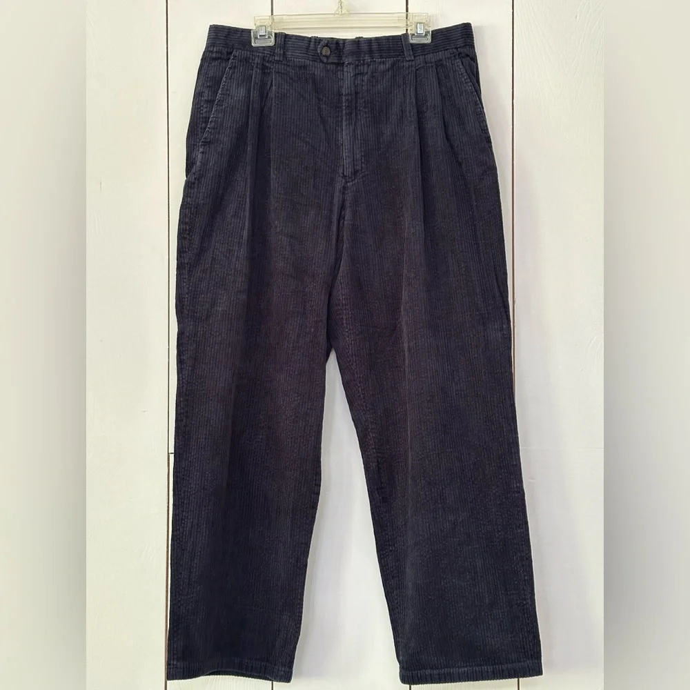 VTG Bill Robinson Classic Corduroy Pants 36x31 Pleated Preppy